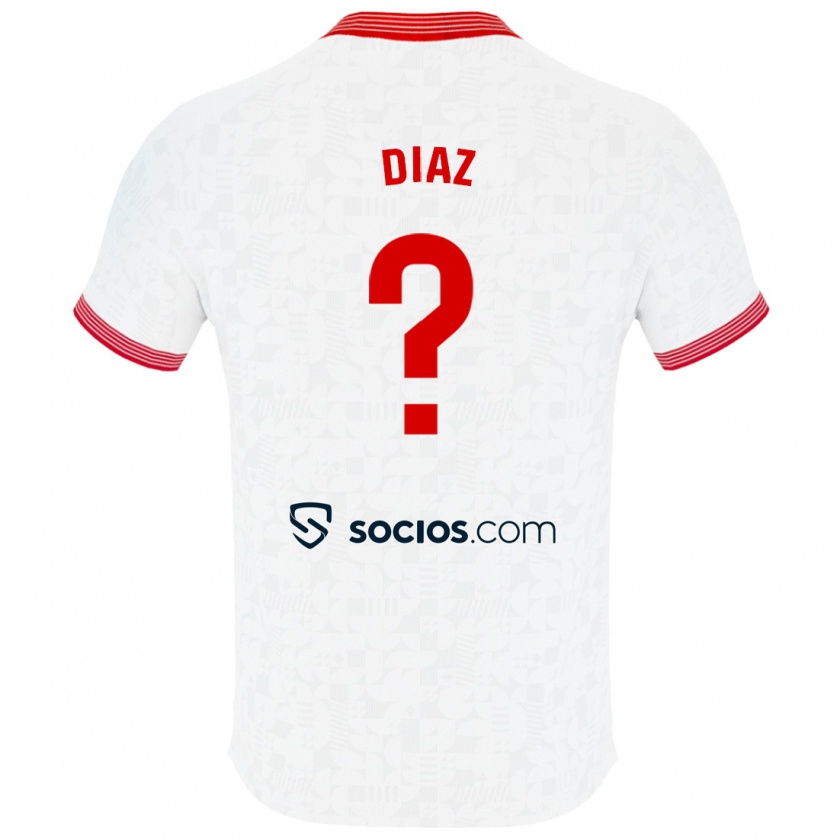 Kandiny Niño Camiseta Álvaro Díaz #0 Blanco 1ª Equipación 2023/24 La Camisa México