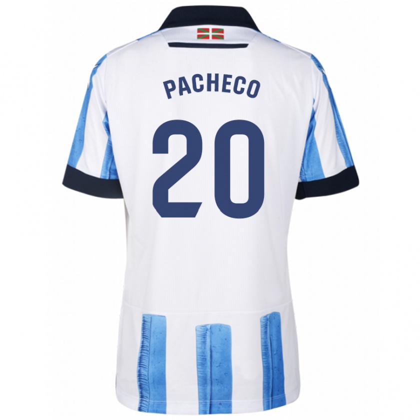 Kandiny Kinderen Jon Pacheco #20 Blauw Wit Thuisshirt Thuistenue 2023/24 T-Shirt België