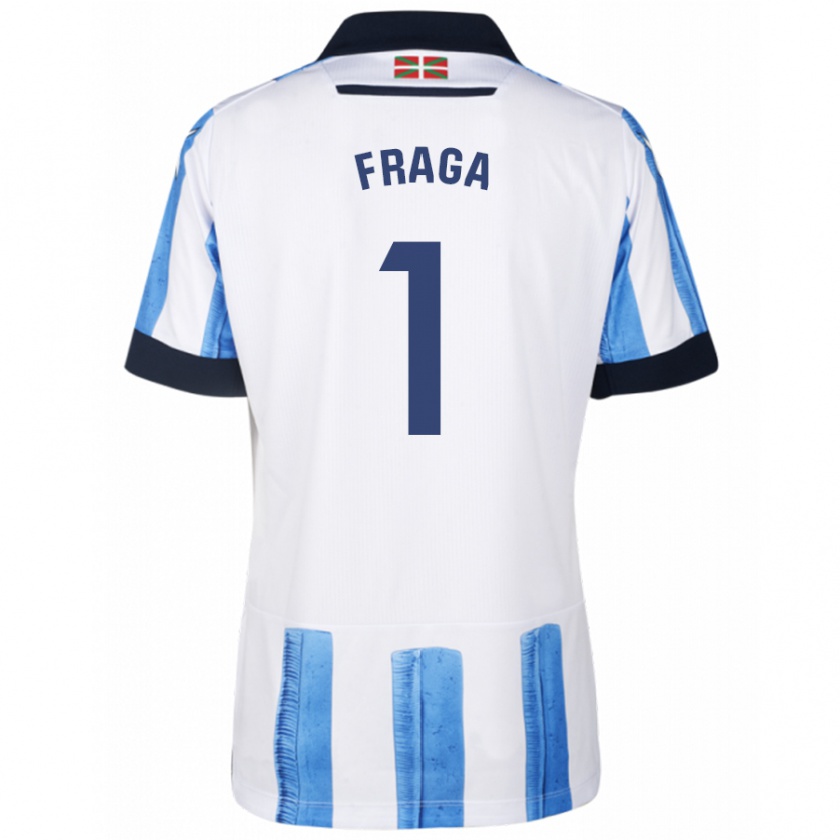 Kandiny Bambino Maglia Aitor Fraga #1 Blu Bianco Kit Gara Home 2023/24 Maglietta