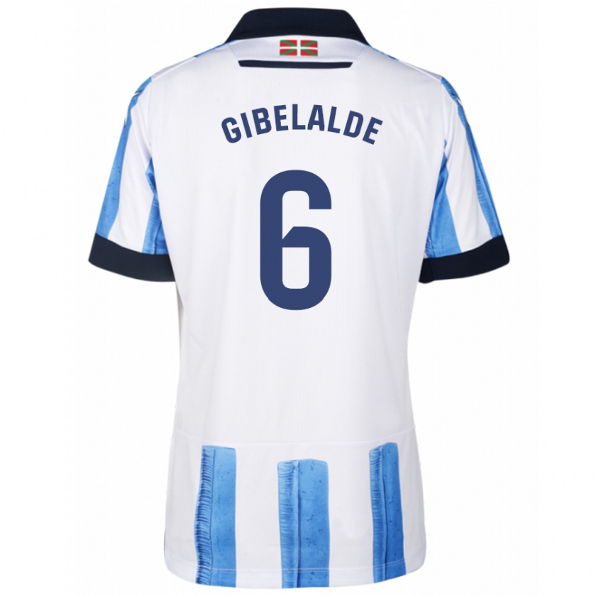 Kandiny Bambino Maglia Manex Gibelalde #6 Blu Bianco Kit Gara Home 2023/24 Maglietta