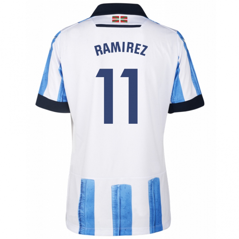 Kandiny Bambino Maglia Darío Ramirez #11 Blu Bianco Kit Gara Home 2023/24 Maglietta