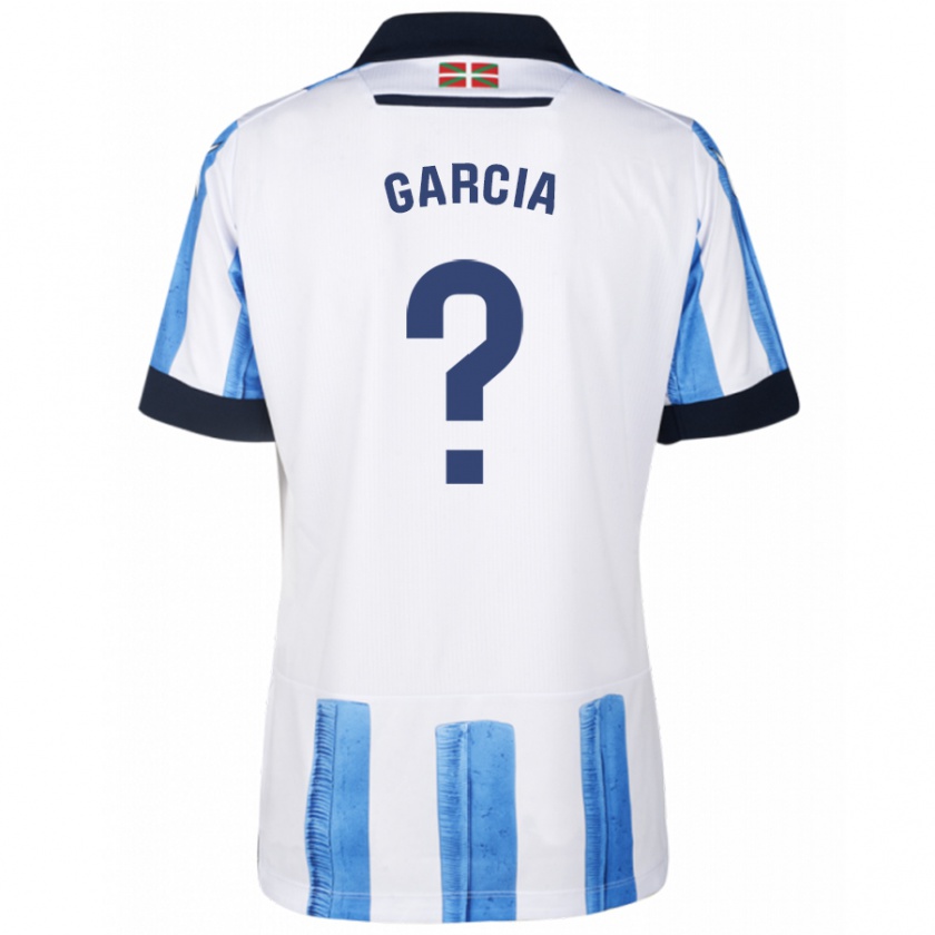 Kandiny Bambino Maglia Alex Garcia #0 Blu Bianco Kit Gara Home 2023/24 Maglietta