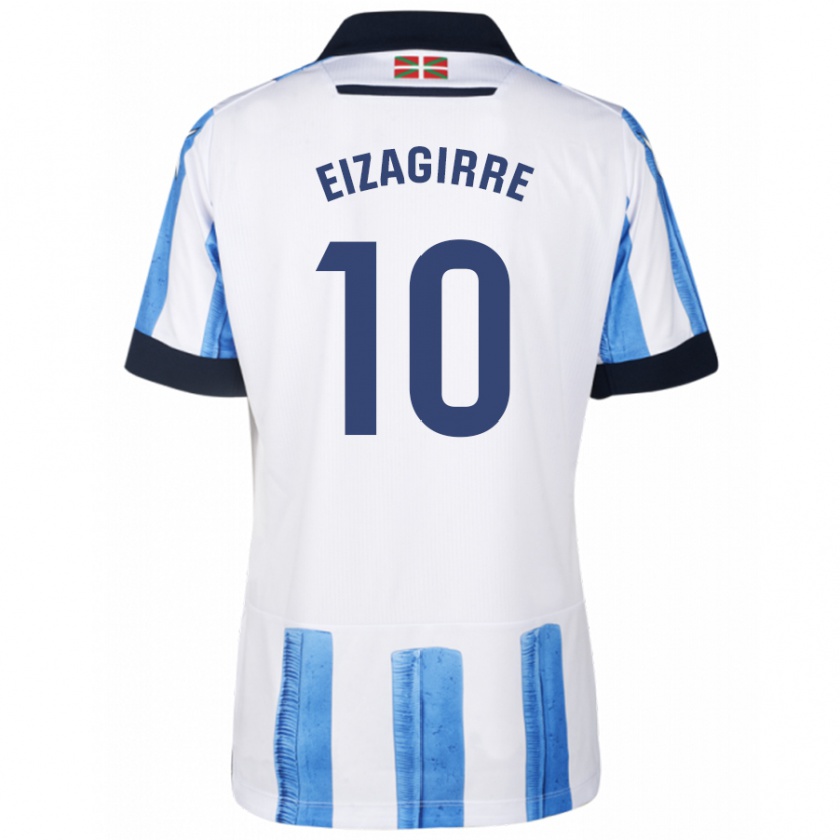 Kandiny Kinderen Nerea Eizagirre Lasa #10 Blauw Wit Thuisshirt Thuistenue 2023/24 T-Shirt België