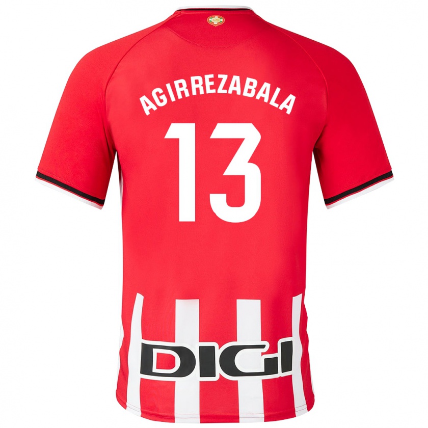 Kandiny Kinderen Julen Agirrezabala #13 Rood Thuisshirt Thuistenue 2023/24 T-Shirt België