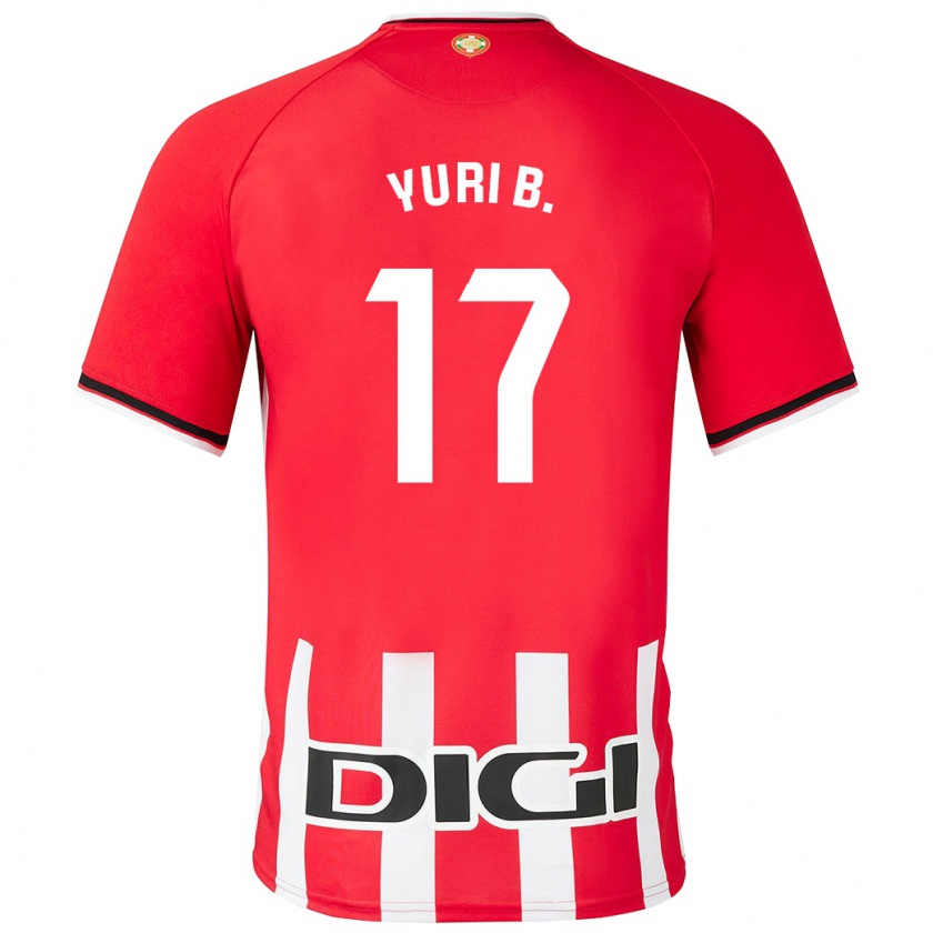 Kandiny Kinderen Yuri Berchiche #17 Rood Thuisshirt Thuistenue 2023/24 T-Shirt België