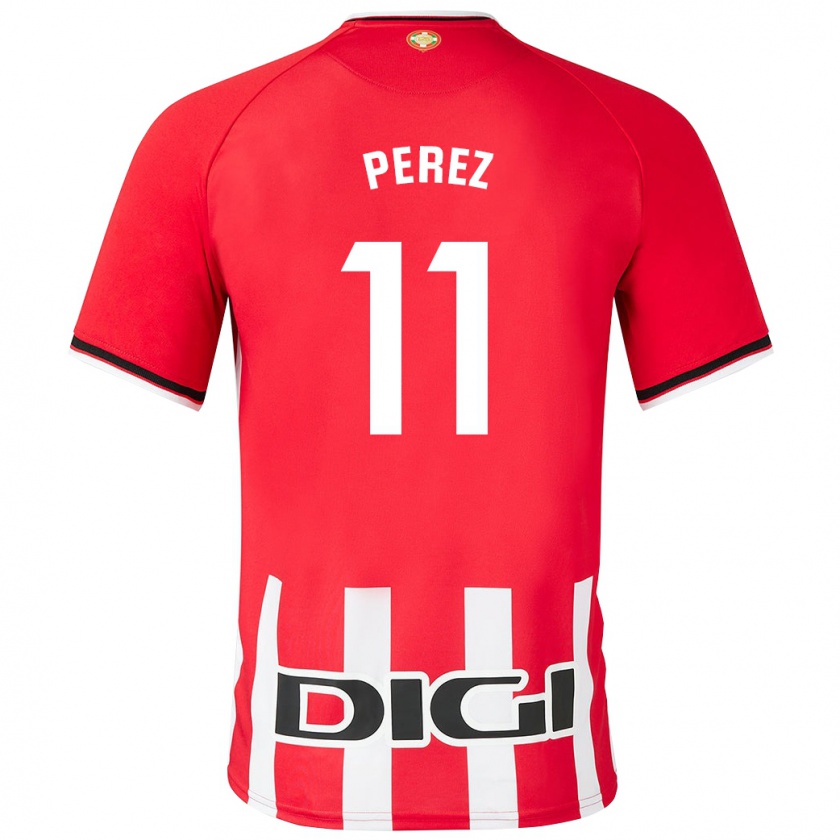 Kandiny Kinder Adrián Pérez #11 Rot Heimtrikot Trikot 2023/24 T-Shirt Österreich