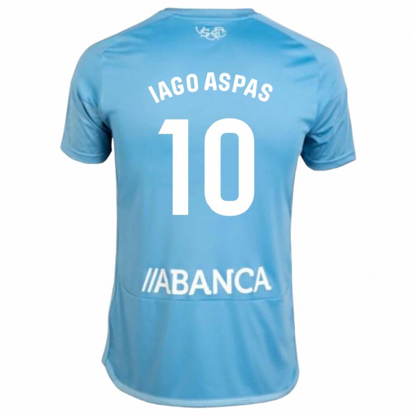 Kandiny Kinderen Iago Aspas #10 Blauw Thuisshirt Thuistenue 2023/24 T-Shirt België