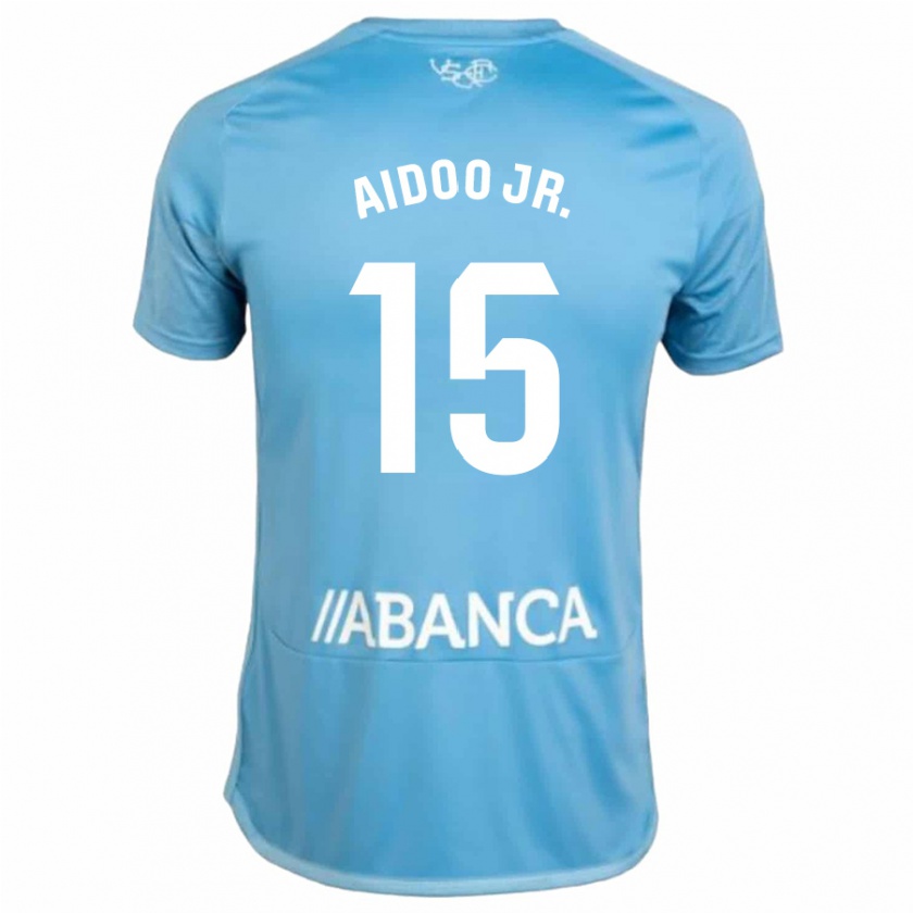 Kandiny Kinder Joseph Aidoo #15 Blau Heimtrikot Trikot 2023/24 T-Shirt Österreich