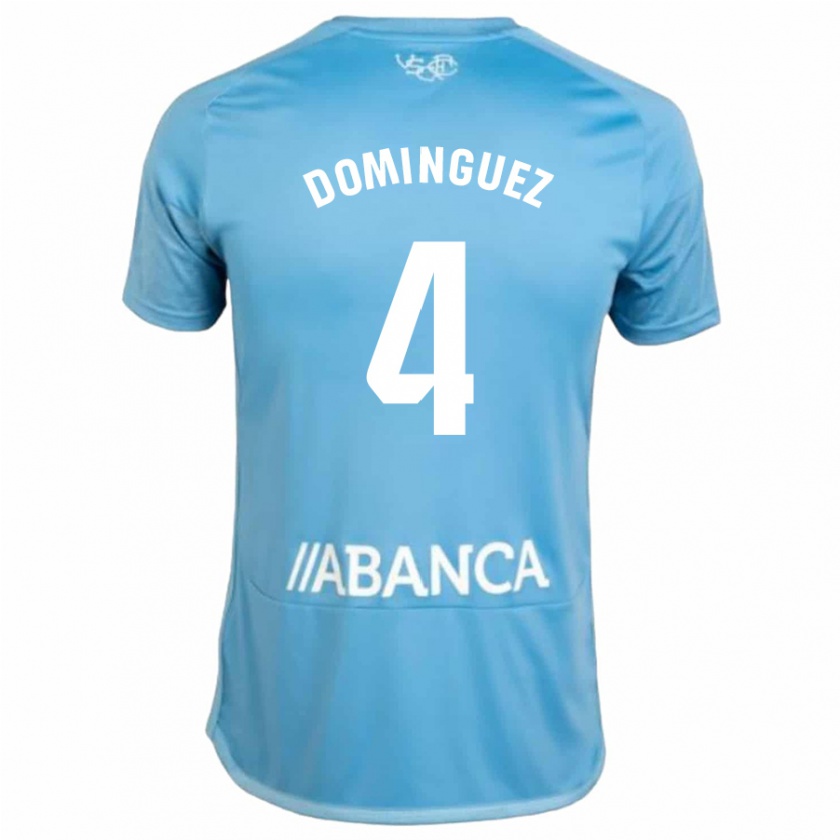 Kandiny Kinderen Javi Domínguez #4 Blauw Thuisshirt Thuistenue 2023/24 T-Shirt België