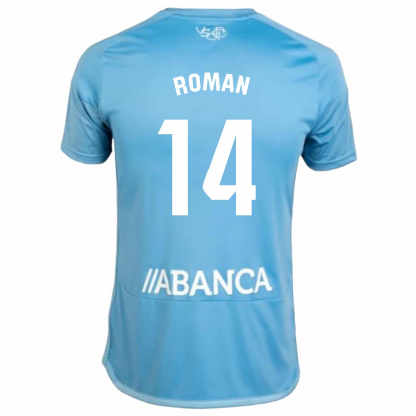 Kandiny Kinder Miguel Román #14 Blau Heimtrikot Trikot 2023/24 T-Shirt Österreich