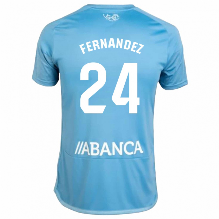 Kandiny Kinderen César Fernández #24 Blauw Thuisshirt Thuistenue 2023/24 T-Shirt België