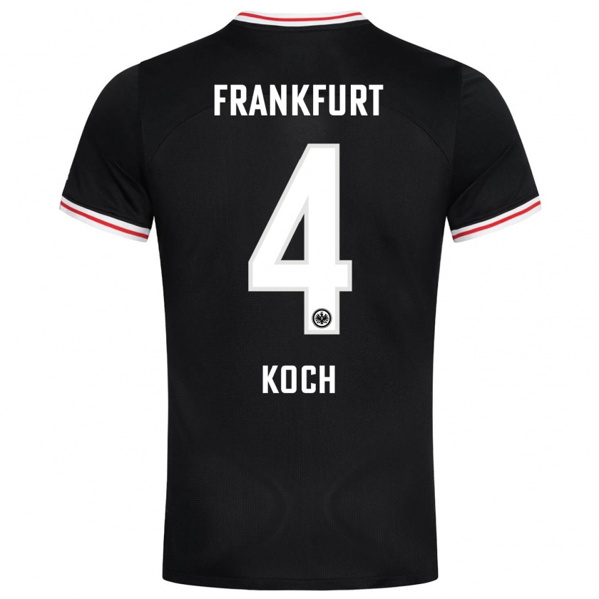 Kandiny Bambino Maglia Robin Koch #4 Nero Kit Gara Away 2023/24 Maglietta