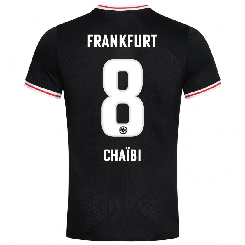 Kandiny Kinder Farès Chaïbi #8 Schwarz Auswärtstrikot Trikot 2023/24 T-Shirt Österreich