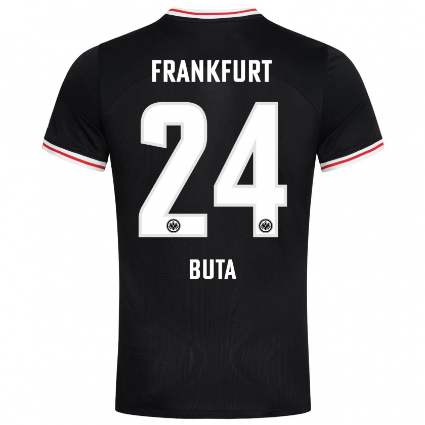 Kandiny Bambino Maglia Aurélio Buta #24 Nero Kit Gara Away 2023/24 Maglietta