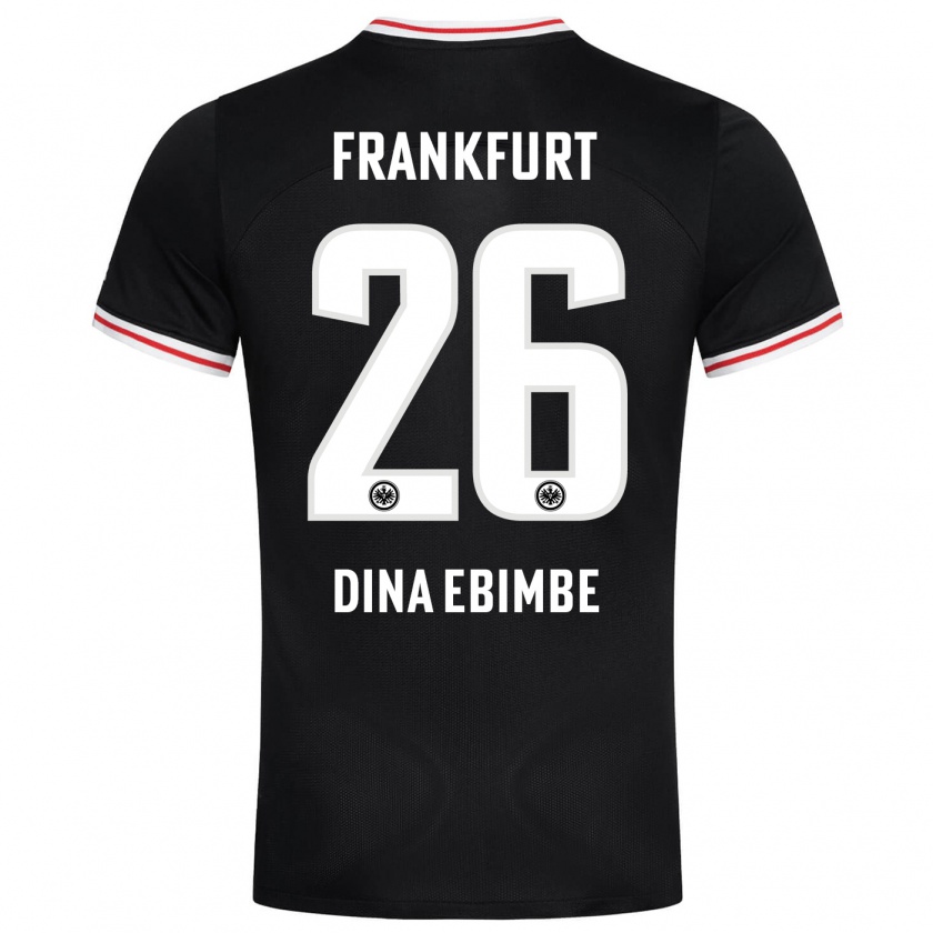 Kandiny Niño Camiseta Junior Dina Ebimbe #26 Negro 2ª Equipación 2023/24 La Camisa México