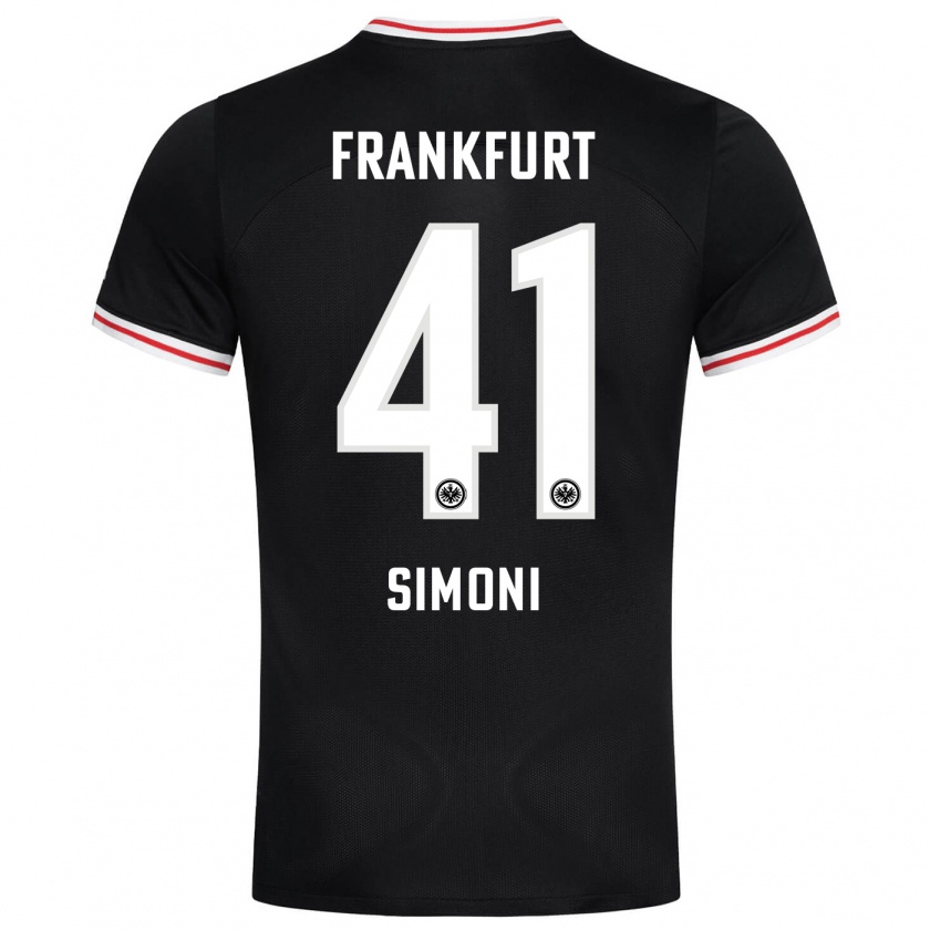 Kandiny Niño Camiseta Simon Simoni #41 Negro 2ª Equipación 2023/24 La Camisa México