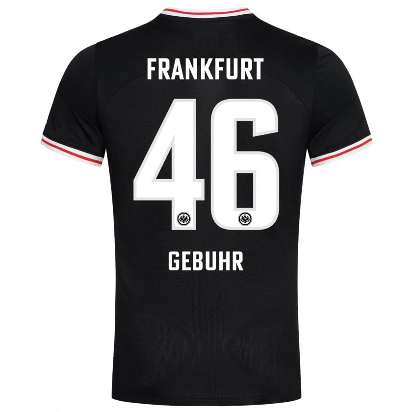 Kandiny Bambino Maglia Dario Gebuhr #46 Nero Kit Gara Away 2023/24 Maglietta