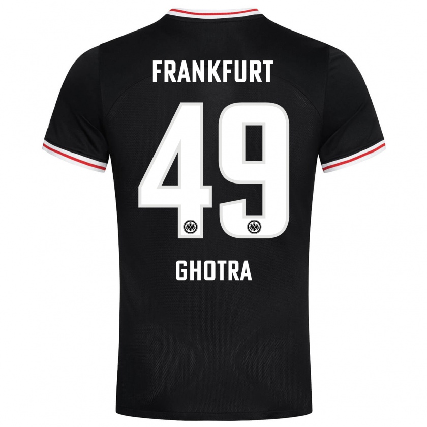 Kandiny Kinder Harpreet Ghotra #49 Schwarz Auswärtstrikot Trikot 2023/24 T-Shirt Österreich