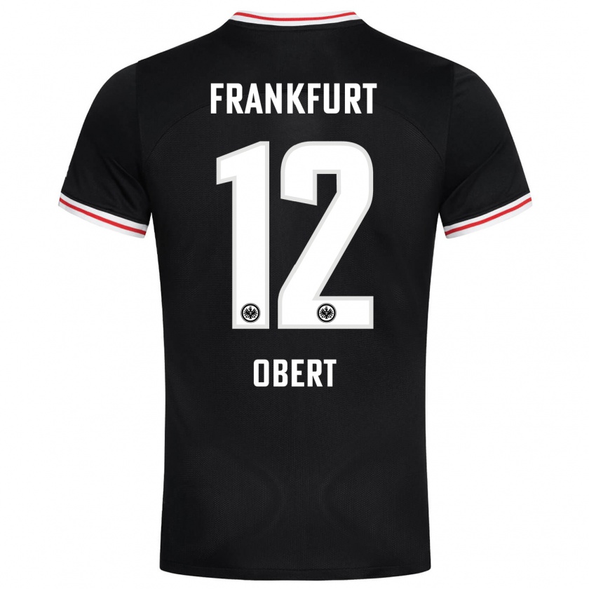 Kandiny Bambino Maglia Yuriy Obert #12 Nero Kit Gara Away 2023/24 Maglietta