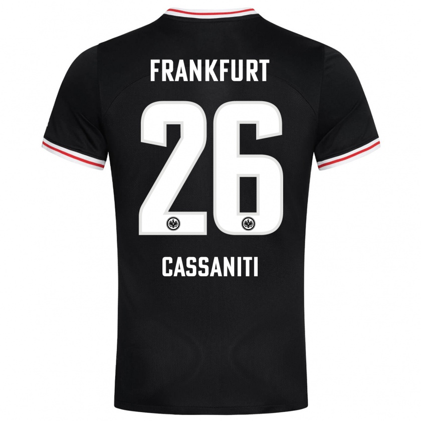 Kandiny Bambino Maglia Nino Cassaniti #26 Nero Kit Gara Away 2023/24 Maglietta