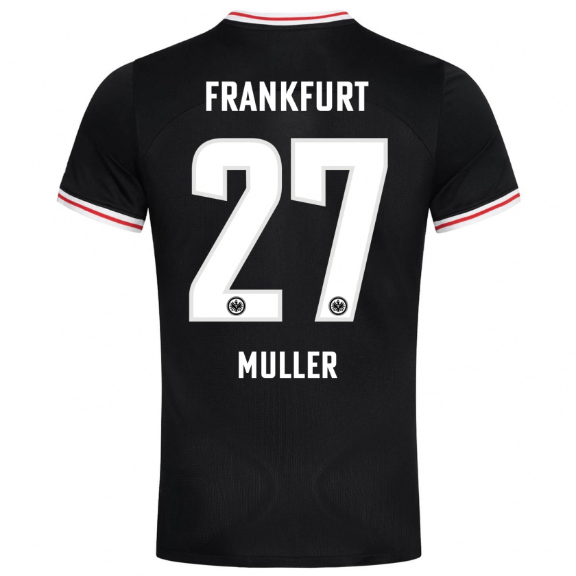 Kandiny Bambino Maglia Mark Müller #27 Nero Kit Gara Away 2023/24 Maglietta