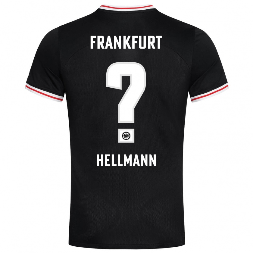 Kandiny Bambino Maglia Melvin Hellmann #0 Nero Kit Gara Away 2023/24 Maglietta