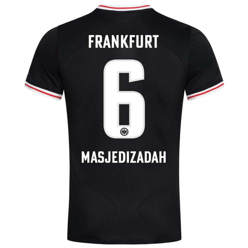 Kandiny Kinder Abolfazl Masjedizadah #6 Schwarz Auswärtstrikot Trikot 2023/24 T-Shirt Österreich