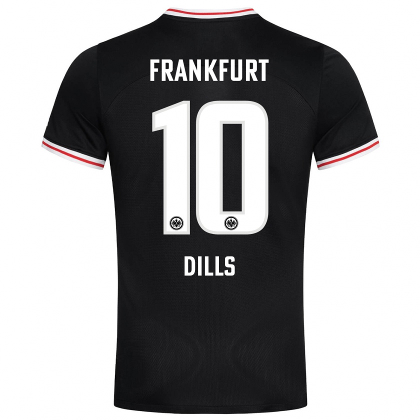 Kandiny Bambino Maglia Marvin Dills #10 Nero Kit Gara Away 2023/24 Maglietta