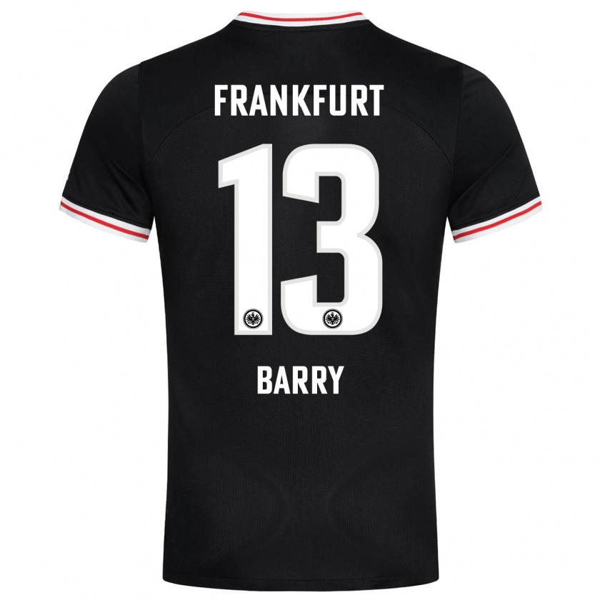 Kandiny Kinder Jasha Barry #13 Schwarz Auswärtstrikot Trikot 2023/24 T-Shirt Österreich