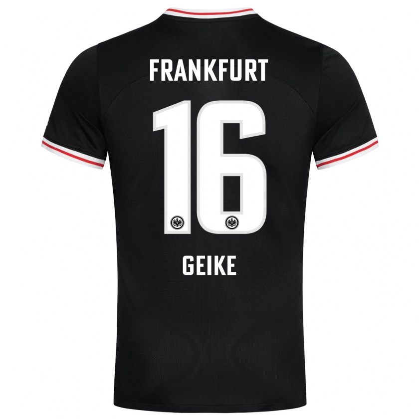 Kandiny Niño Camiseta Jonah Geike #16 Negro 2ª Equipación 2023/24 La Camisa México