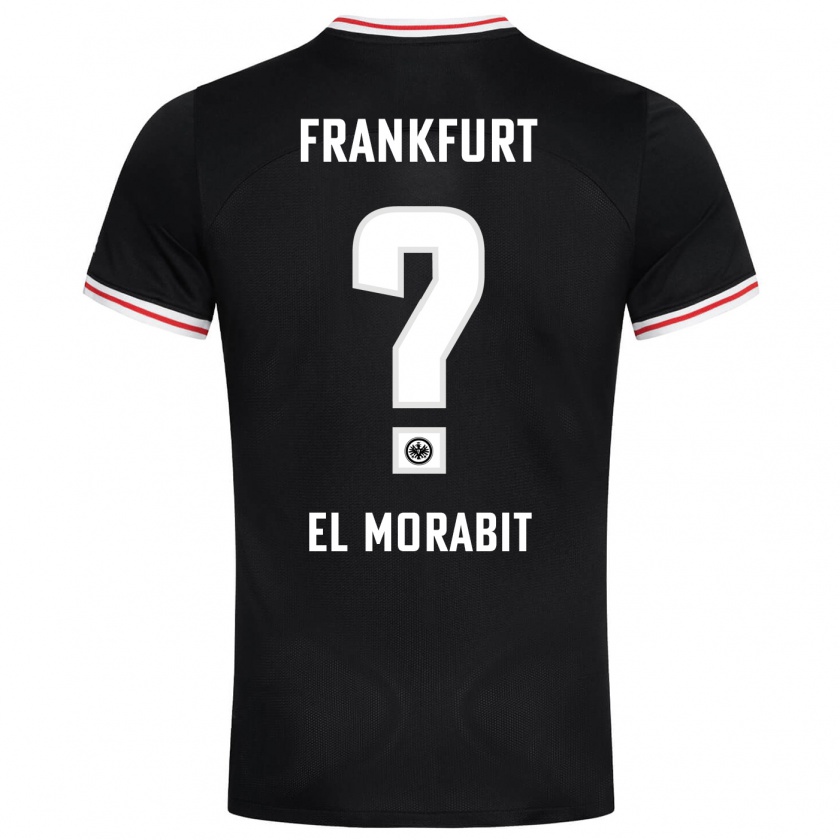 Kandiny Bambino Maglia Anas El Morabit #0 Nero Kit Gara Away 2023/24 Maglietta