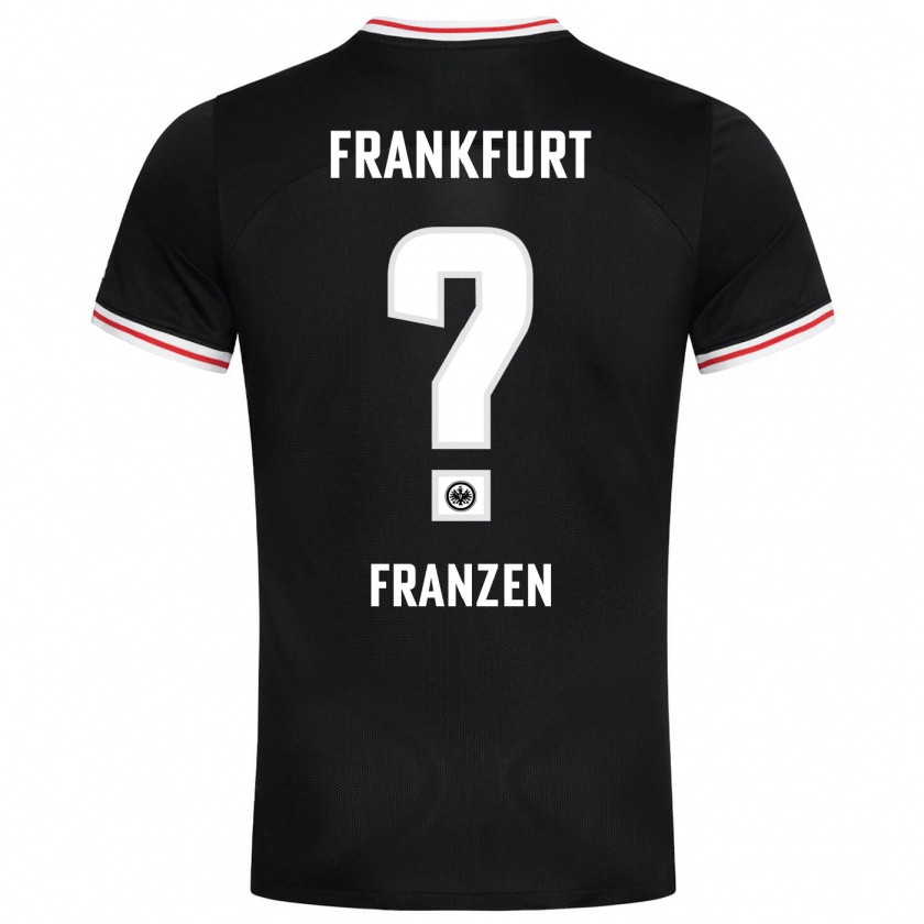 Kandiny Bambino Maglia Marlon Franzen #0 Nero Kit Gara Away 2023/24 Maglietta