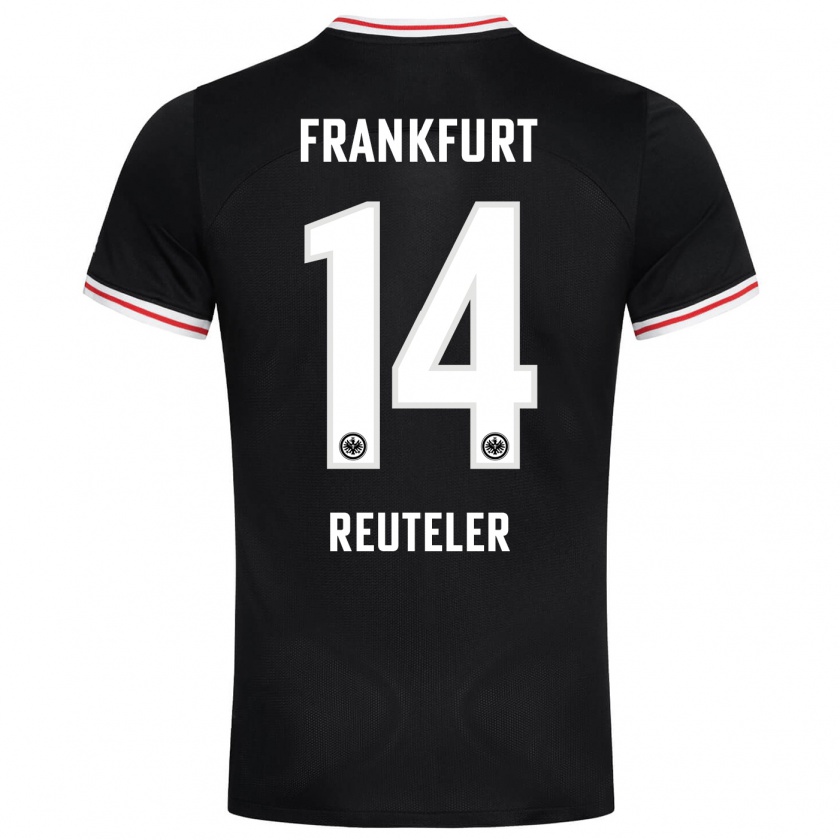 Kandiny Niño Camiseta Geraldine Reuteler #14 Negro 2ª Equipación 2023/24 La Camisa México