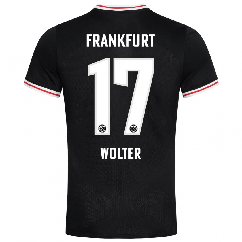 Kandiny Bambino Maglia Pia-Sophie Wolter #17 Nero Kit Gara Away 2023/24 Maglietta