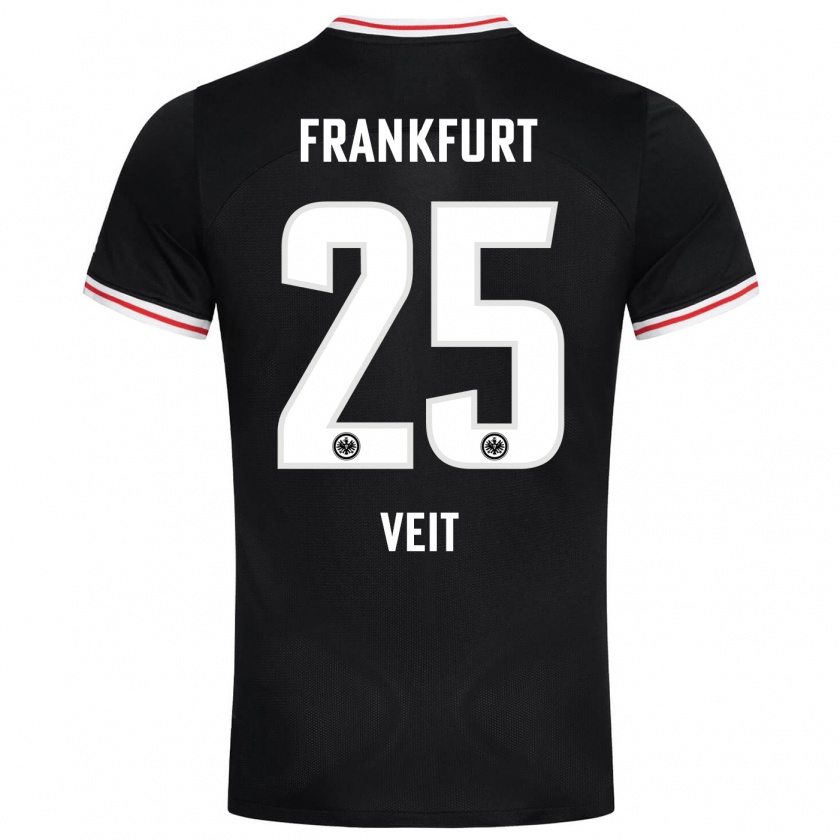 Kandiny Kinder Jella Veit #25 Schwarz Auswärtstrikot Trikot 2023/24 T-Shirt Österreich