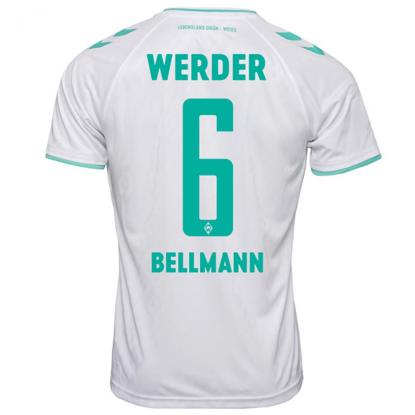 Kandiny Bambino Maglia Paul Bellmann #6 Bianco Kit Gara Away 2023/24 Maglietta