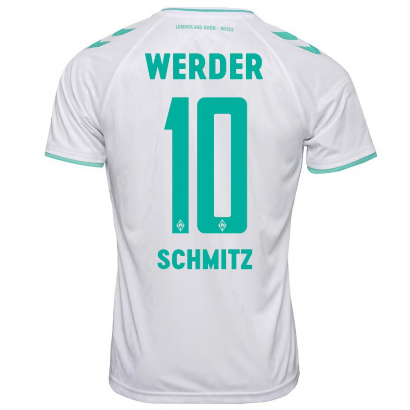 Kandiny Kinder Maximilian Schmitz #10 Weiß Auswärtstrikot Trikot 2023/24 T-Shirt Österreich