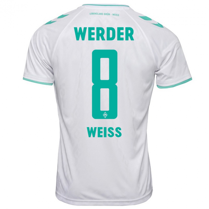 Kandiny Bambino Maglia Michelle Weiss #8 Bianco Kit Gara Away 2023/24 Maglietta