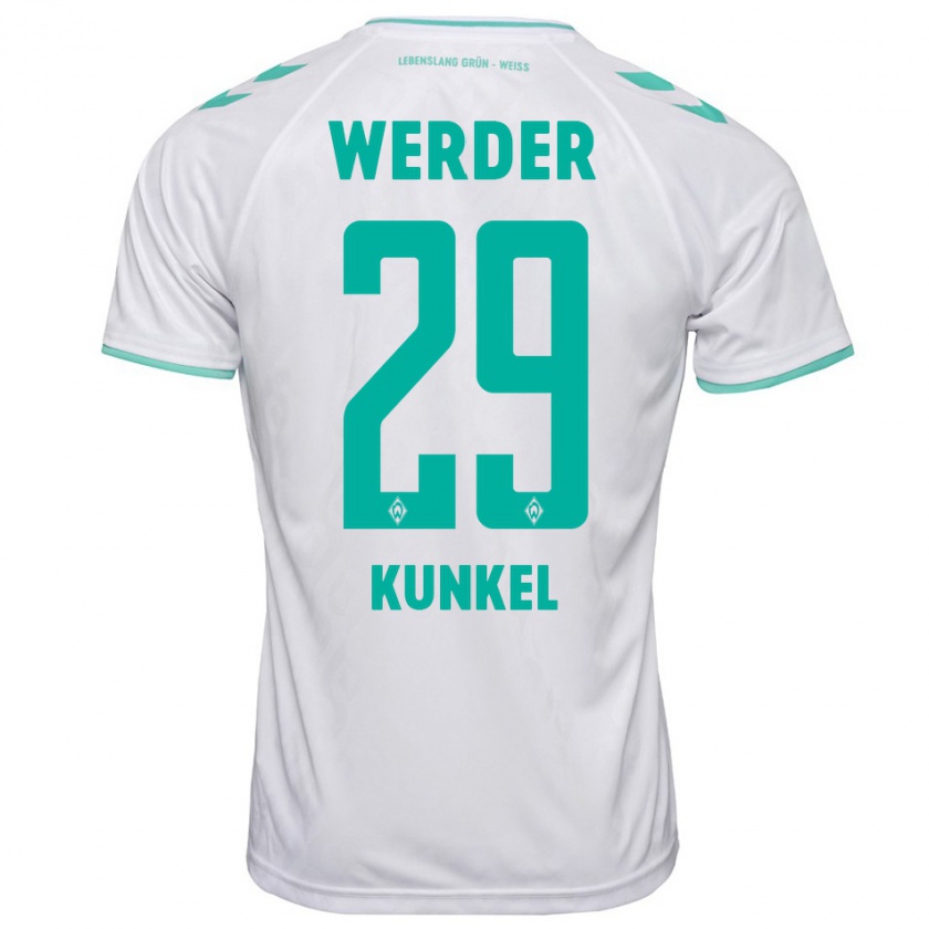 Kandiny Bambino Maglia Melina Kunkel #29 Bianco Kit Gara Away 2023/24 Maglietta