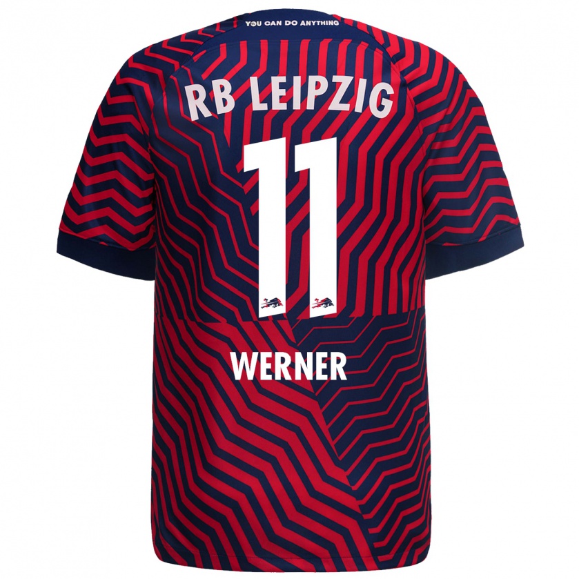 Kandiny Bambino Maglia Timo Werner #11 Blu Rosso Kit Gara Away 2023/24 Maglietta