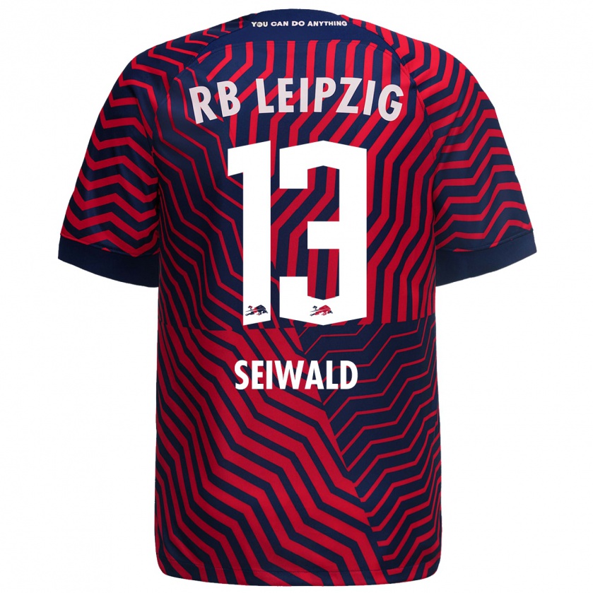 Kandiny Bambino Maglia Nicolas Seiwald #13 Blu Rosso Kit Gara Away 2023/24 Maglietta