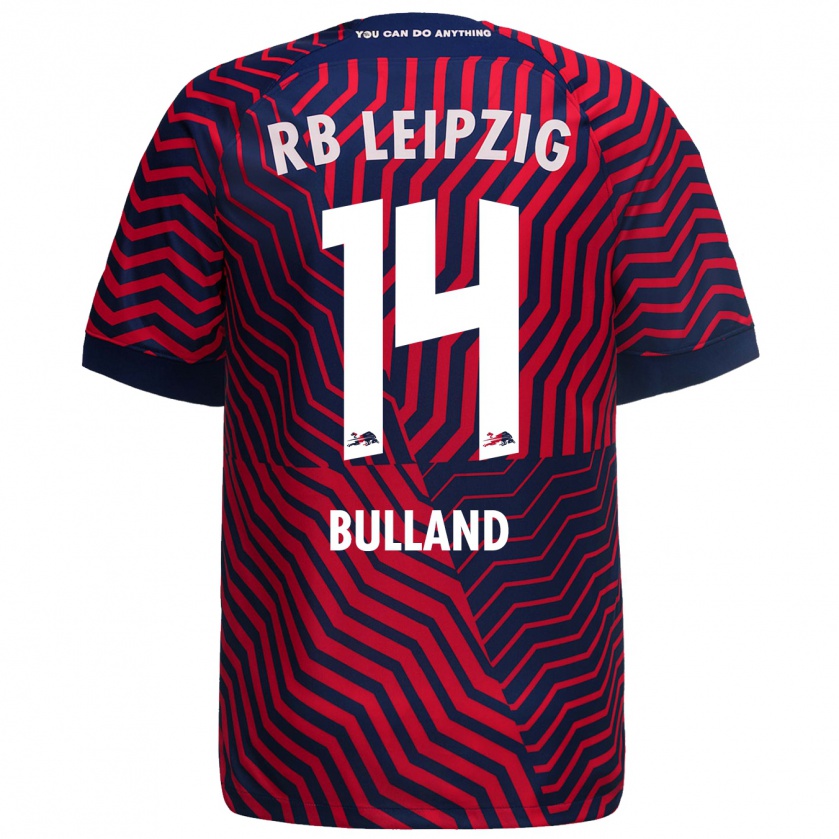 Kandiny Niño Camiseta Anton Bulland #14 Azul Rojo 2ª Equipación 2023/24 La Camisa