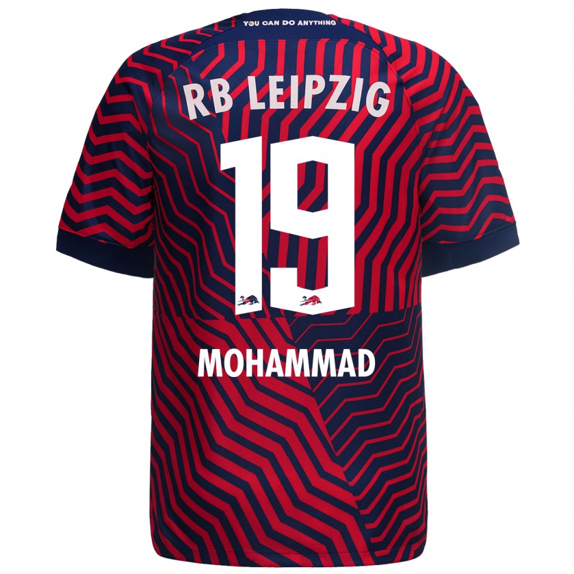 Kandiny Kinderen Sammy Mohammad #19 Blauw Rood Uitshirt Uittenue 2023/24 T-Shirt België