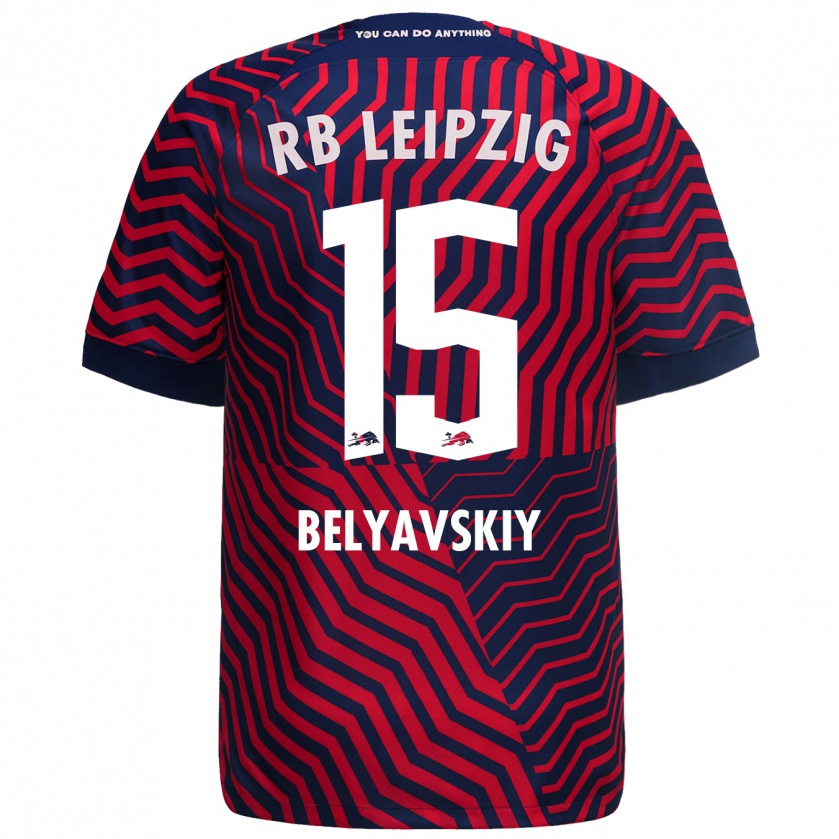 Kandiny Niño Camiseta David Belyavskiy #15 Azul Rojo 2ª Equipación 2023/24 La Camisa