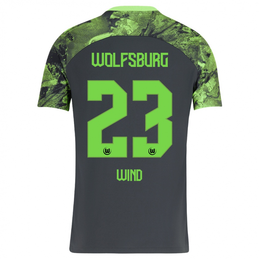 Kandiny Kinder Jonas Wind #23 Dunkelgrau Auswärtstrikot Trikot 2023/24 T-Shirt Österreich