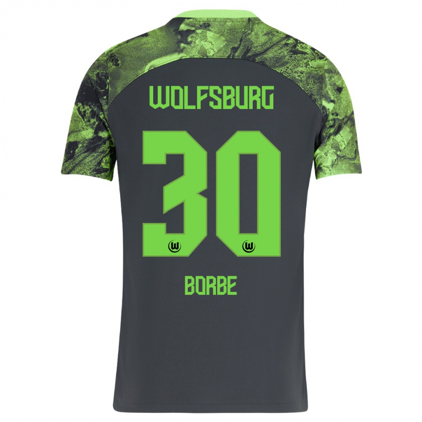 Kandiny Bambino Maglia Anneke Borbe #30 Grigio Scuro Kit Gara Away 2023/24 Maglietta