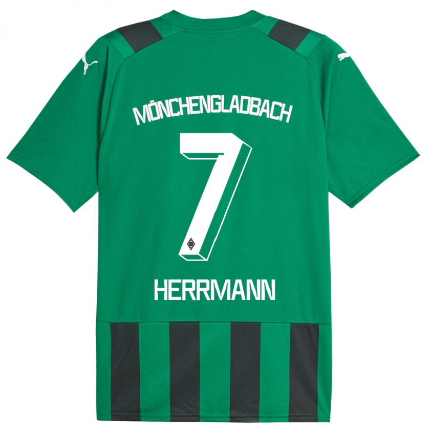 Kandiny Kinder Patrick Herrmann #7 Schwarz Grün Auswärtstrikot Trikot 2023/24 T-Shirt Österreich