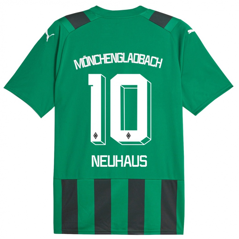 Kandiny Kinderen Florian Neuhaus #10 Zwart Groen Uitshirt Uittenue 2023/24 T-Shirt België