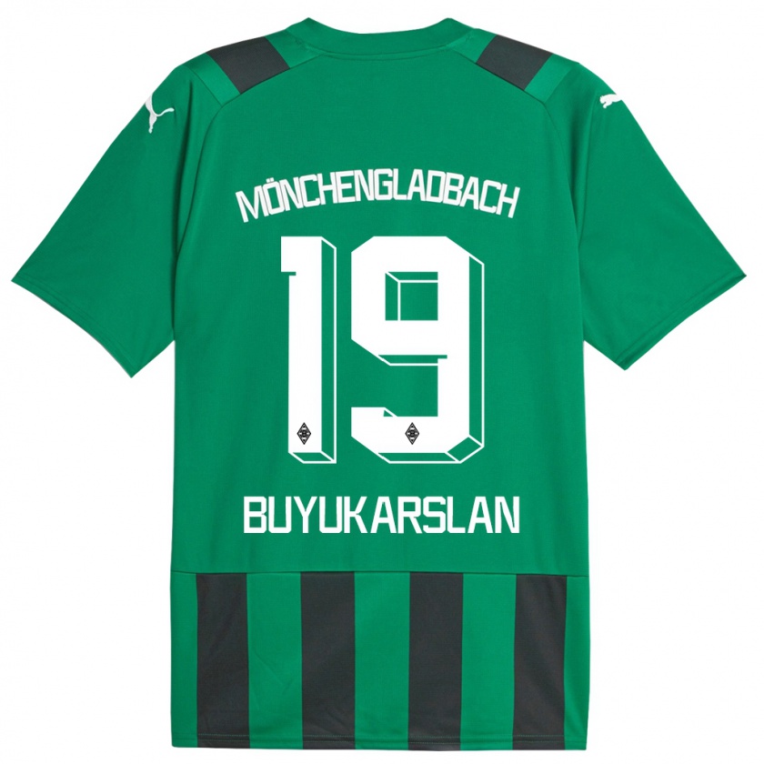 Kandiny Bambino Maglia Oguzcan Büyükarslan #19 Nero Verde Kit Gara Away 2023/24 Maglietta