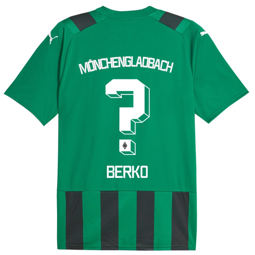 Kandiny Bambino Maglia Dillon Berko #0 Nero Verde Kit Gara Away 2023/24 Maglietta